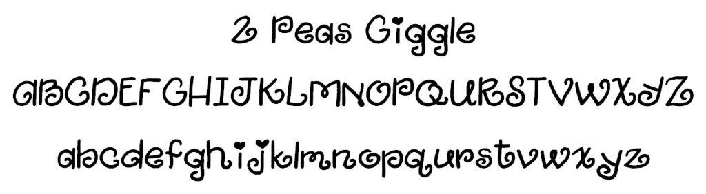 2 Peas Giggle Font