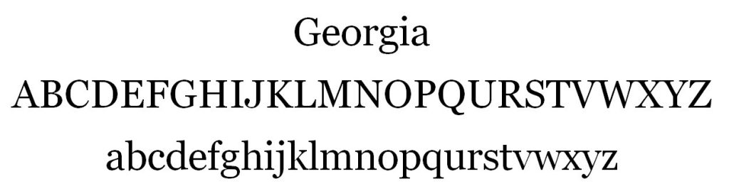 Georgia Font