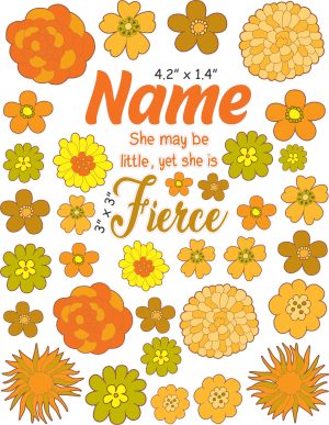 70s Flowers cranial band decals