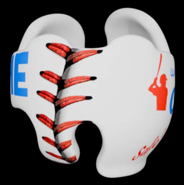 Baseball stitching 3D cranial band