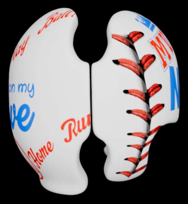 Baseball stitching 3D cranial band