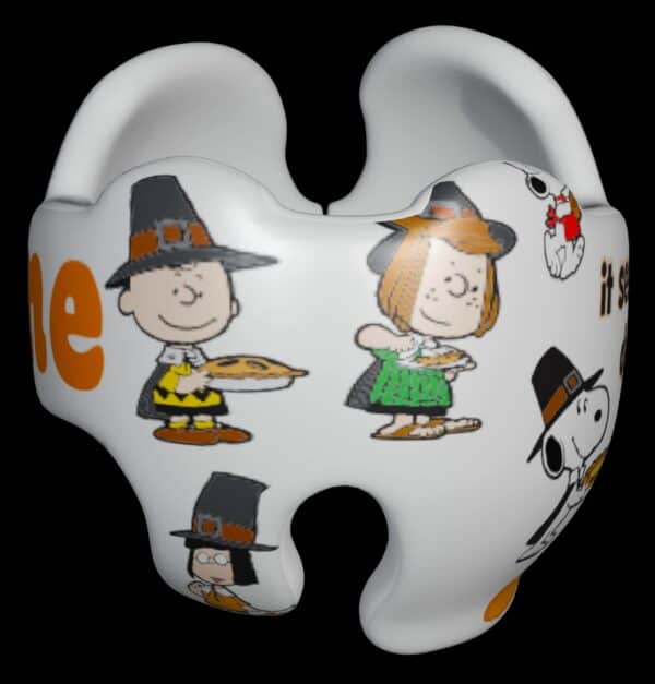 Charlie Brown thanksgiving cranial band decals