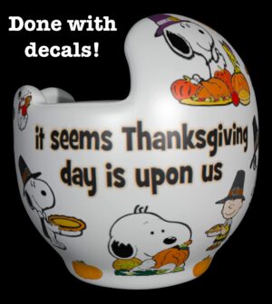 Charlie Brown thanksgiving cranial band decals