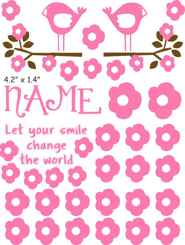 Cherry Blossoms cranial band decals
