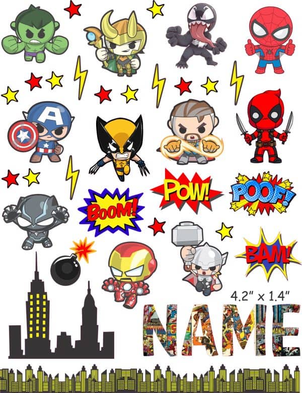 Chibi Superheros cranial band