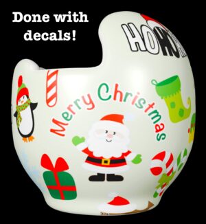 Christmas 3 cranial band decals