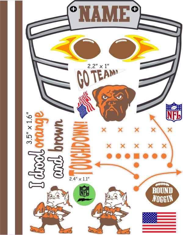 Cleveland Browns cranial band decals