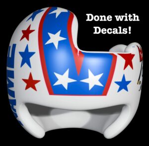 Evel Kneviel cranial band decals