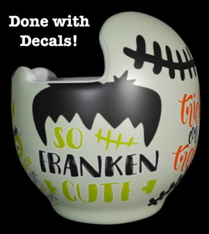 Frankenstein Halloween cranial band decals