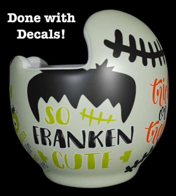 Frankenstein Halloween cranial band decals