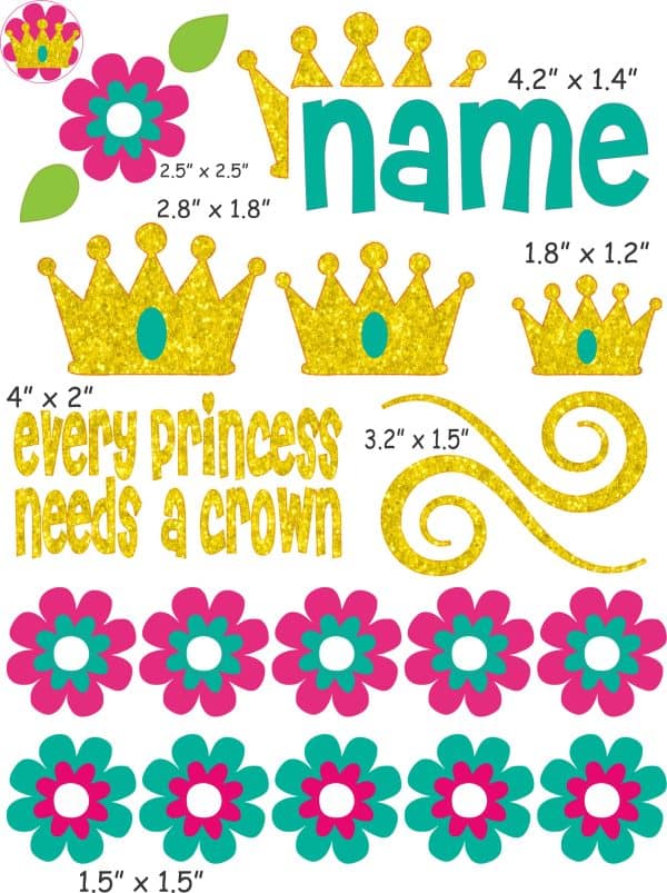 Gold Glitter Princess cranial band decoration