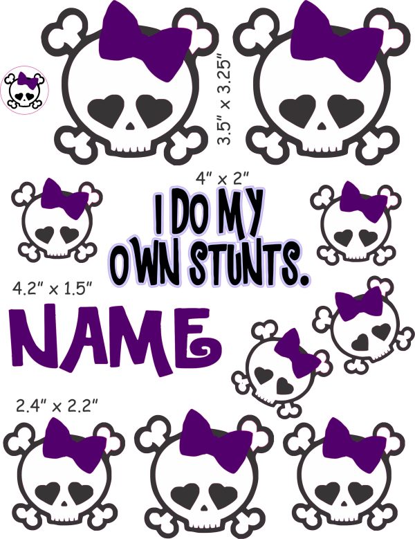I do my own stunts 8 cranial band decals