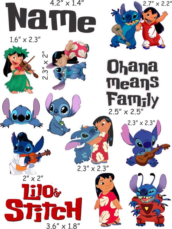 Lilo & Stitch cranial band decals