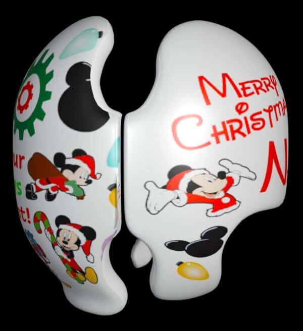 Mickey Mouse Christmas cranial band decals