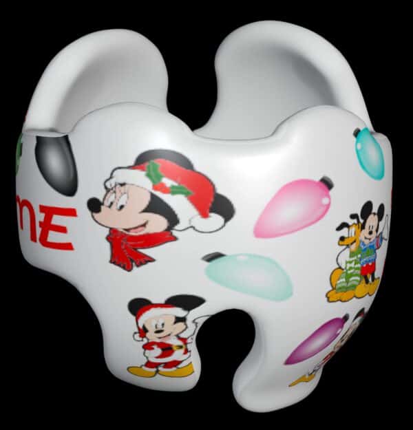 Mickey Mouse Christmas cranial band decals