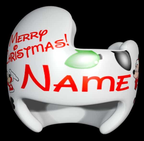 Mickey Mouse Christmas cranial band decals