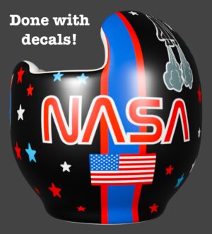 NASA 2 cranial band decals