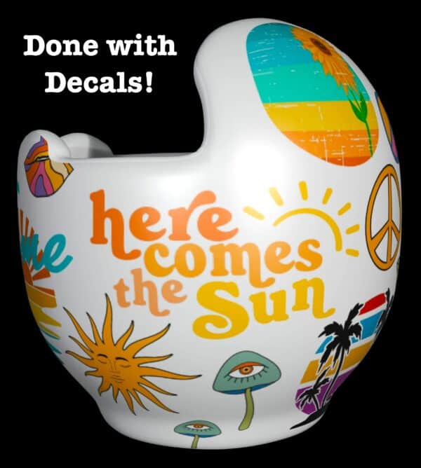 Retro Sunshine cranial band decals