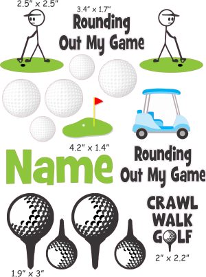 Rounding out my game golf cranial band decals