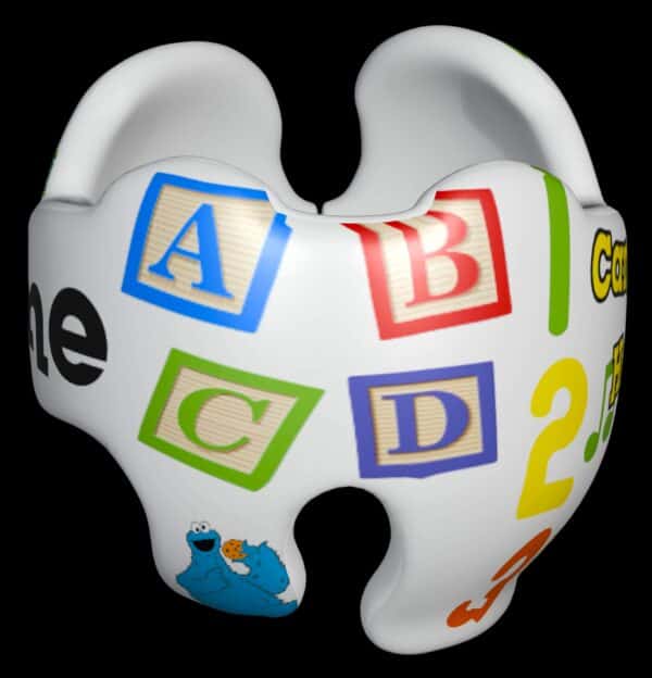 Sesame Street cranial band decals