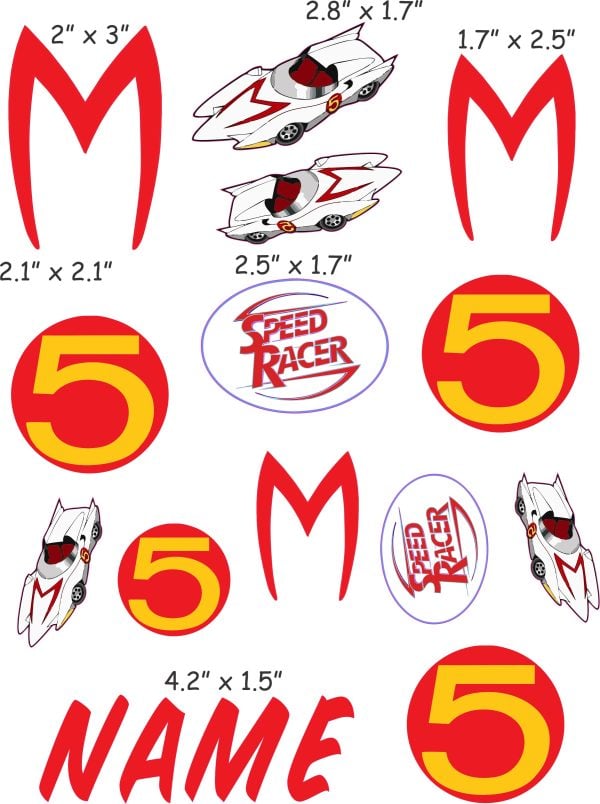 Speed Racer cranial band decals