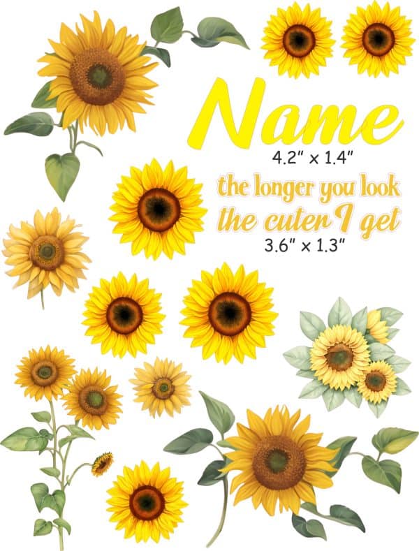 Sunflowers cranial band decoration