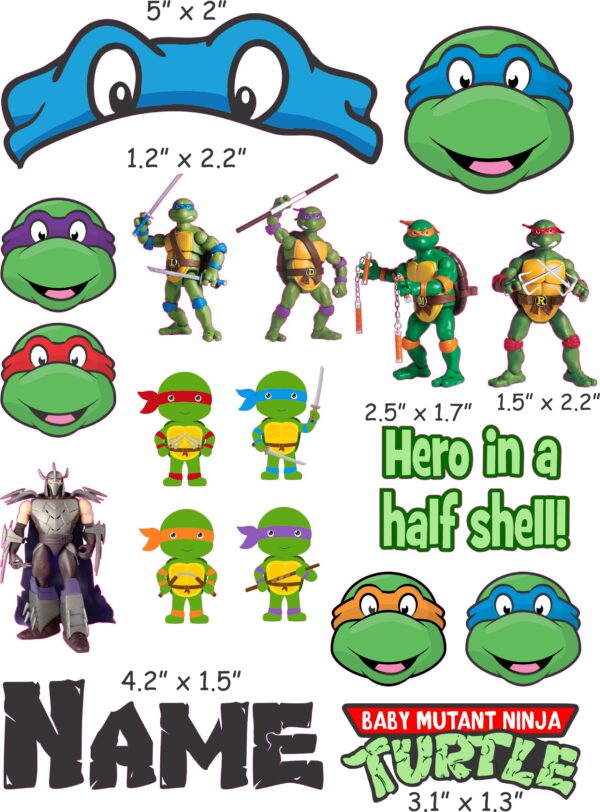 Teenage Mutant Ninja Turtles cranial band decals