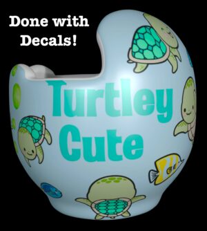 Turtley Cute cranial band decals