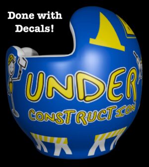 Under Construction cranial band decals