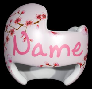 Watercolor Cherry Blossoms cranial band decals