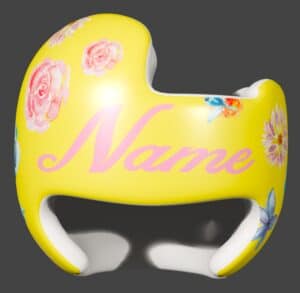 Watercolor Flowers cranial band decals