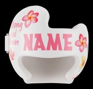 Watercolor Hawaiian Flowers cranial band front