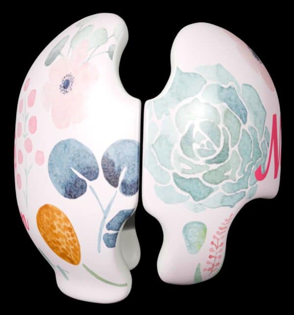 Watercolors flower 3 cranial band decals