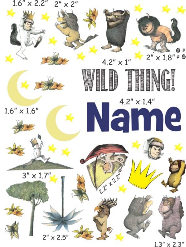 Where the wild things are cranial band decals