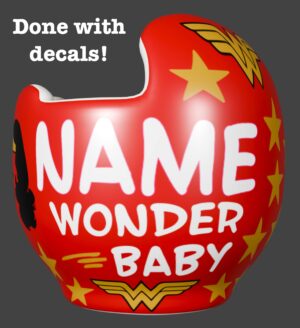 Wonder Baby cranial band decals