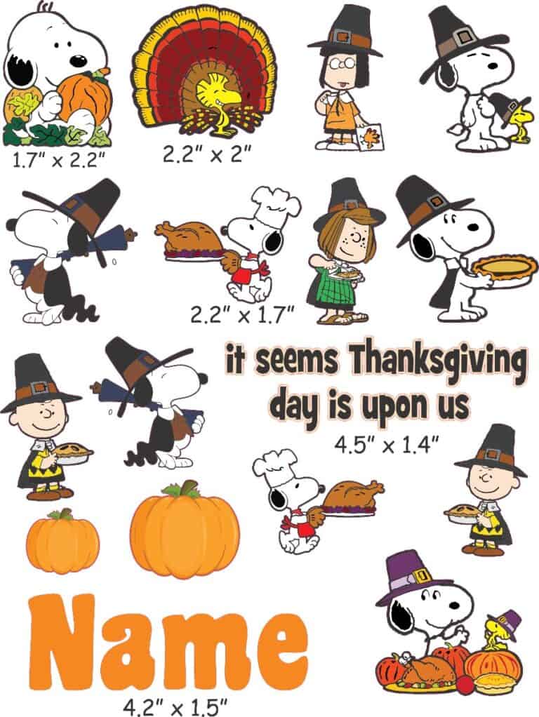 Charlie Brown Thanksgiving cranial band decals | Bling Your Band