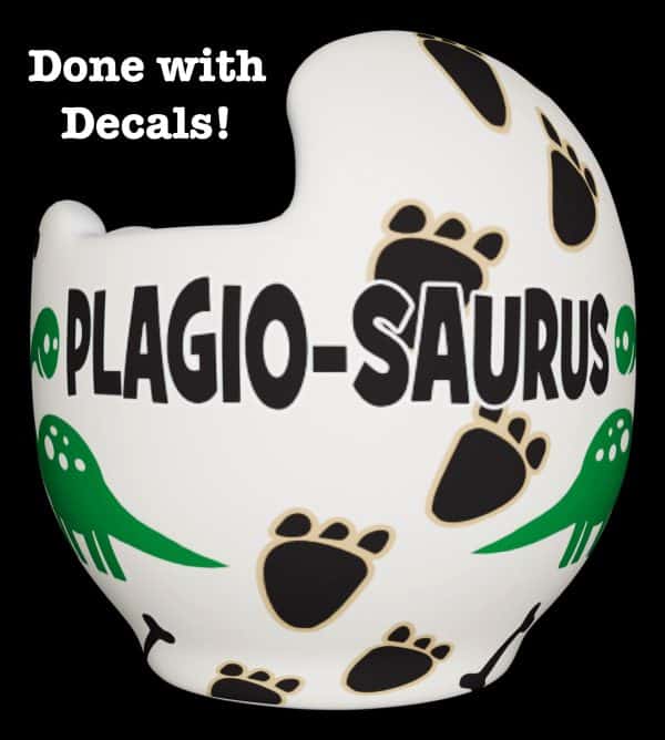 Plagio-Saurus cranial band decals