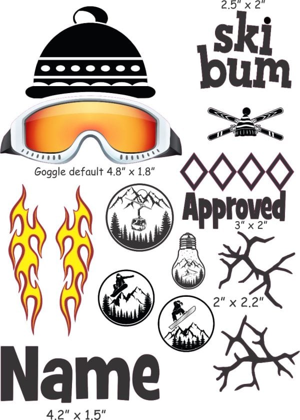 Ski Goggles - Doc Band Decals