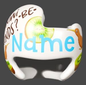 Kiwi Be Friends cranial band decals