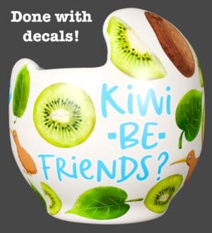 Kiwi Be Friends cranial band decals