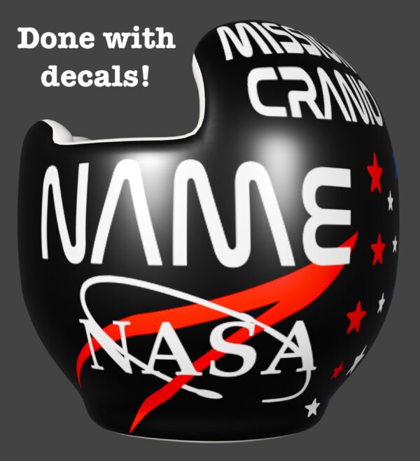 NASA cranial band decals