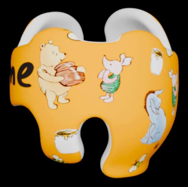 Watercolor Winnie the Pooh cranial band decals