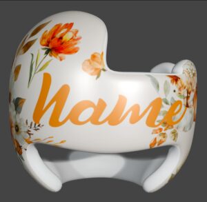 Fall flowers and pumpkins cranial band decals