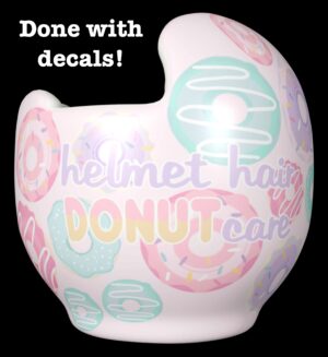 Donut Hair Girl pastel colors cranial band decals