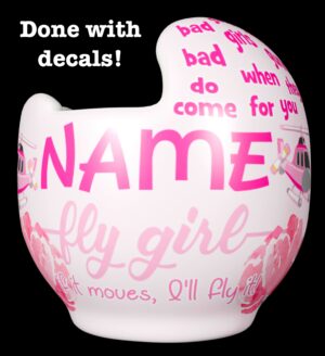 Fly Girl cranial band decals