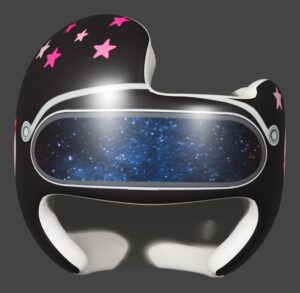 NASA Visor Girl cranial band decal