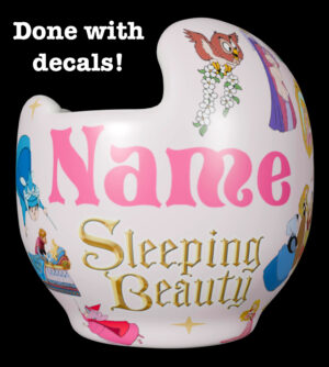 Sleeping Beauty cranial band decals